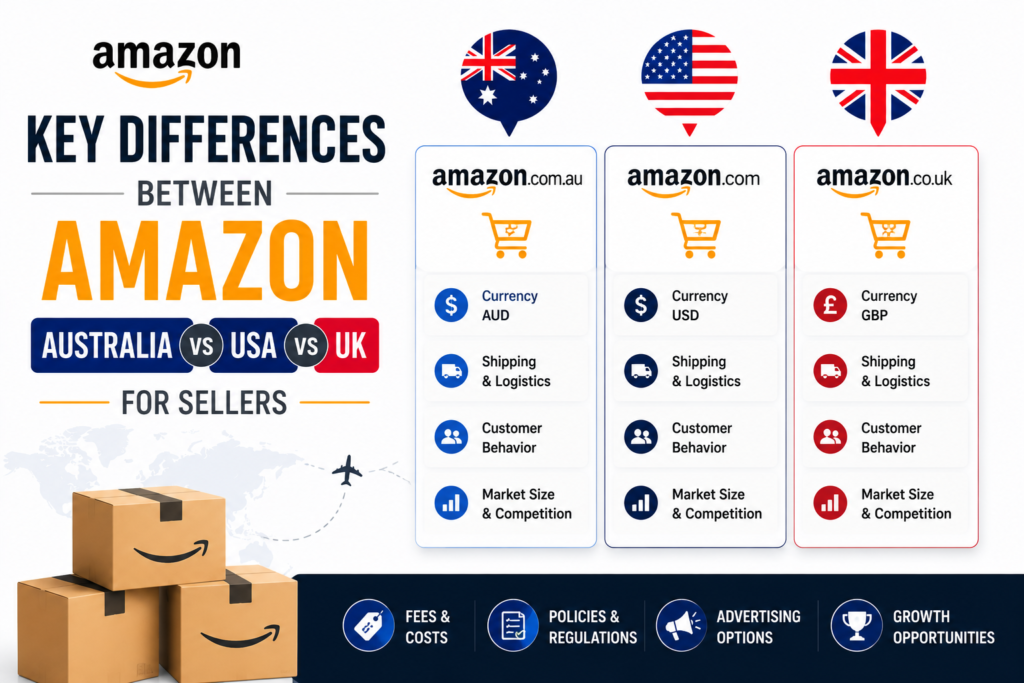 Key Differences Between Amazon Australia, USA and UK for Sellers